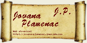 Jovana Plamenac vizit kartica